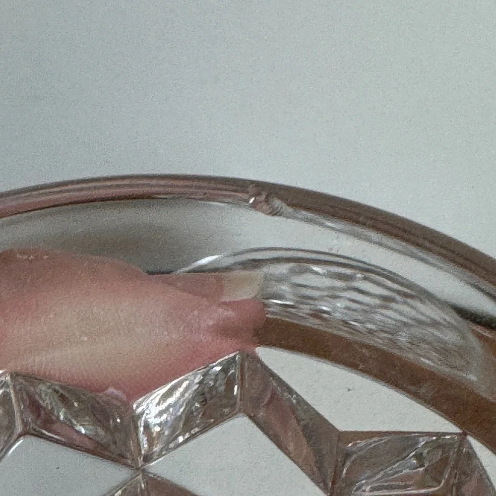 Pair (2) Vintage Fostoria‎ American Water Goblets Clear Diamond Cut Stemware